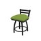 Holland Bar Stool Co 18" Low Back Swivel Vanity Stool, Black Wrinkle, Canter Kiwi Green Seat 41118BW009 - alternate 1